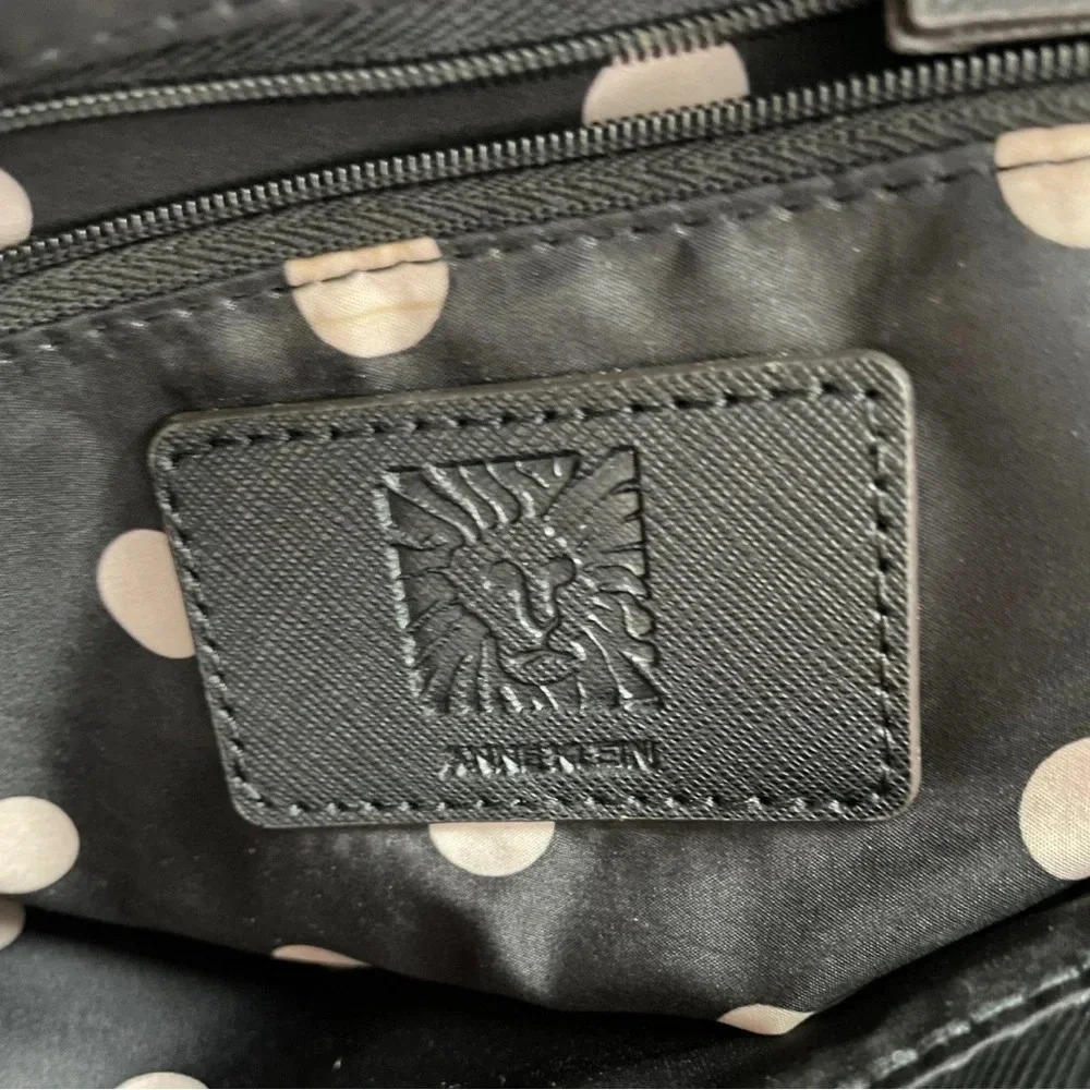 Anne Klein Black New Recruits Large Satchel Purse Handbag - Picture 9 of 15